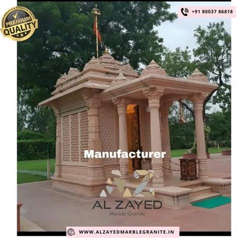 Pink Carved Sandstone Temple Design Modern At Rs 3500 In Makrana ID