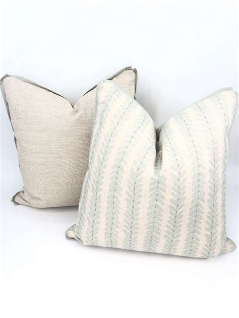 Schumacher Woodperry Aqua Decorative High End Pillow Covers Etsy