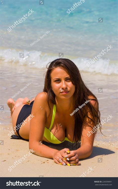 Portrait Happy Sexy Girl Bikini Posing Stock Photo Shutterstock