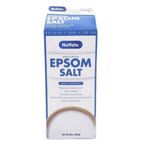 Nuvalu Epsom Salt Magnesium Sulfate Unscented Saline Laxative 624g 454g Shopee Philippines