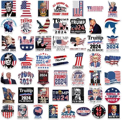 2024 US ELECTION Stickers 50pcs Funny Trump Biden Election Decals