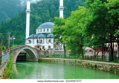 Foggy Day Uzungol Caykara Trabzon Turkey Stock Photo