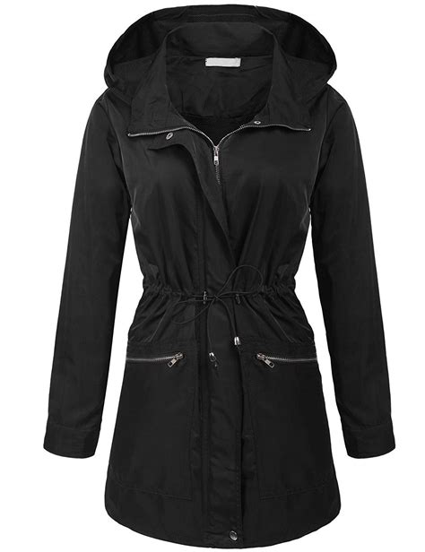 Womens Clothing Coats Jackets And Vests Trench Rain And Anoraks Raincoats Women Lightweight