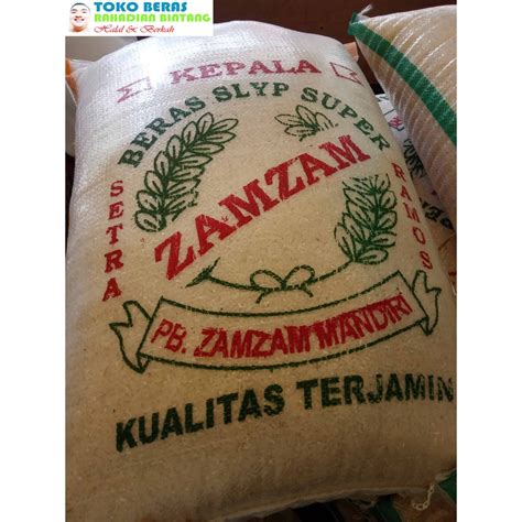 Jual Beras Putih Slyp Super Setra Ramos Zamzam Pb Zamzam Mandiri Kg