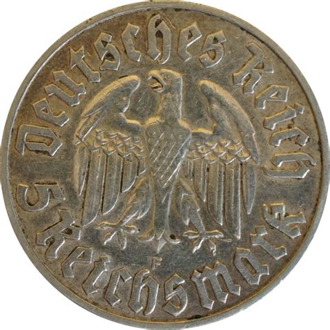 5 Reichsmark Luther 1933 Ss Vz Deutschland