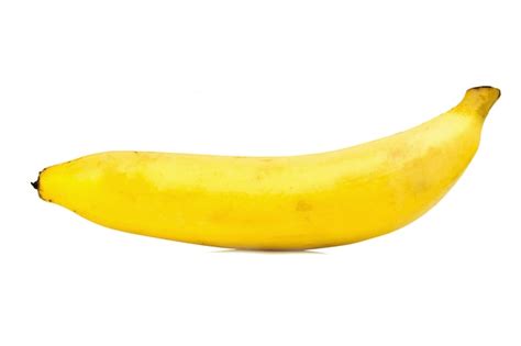 Premium Photo Single Yellow Banana Isolated On White Background