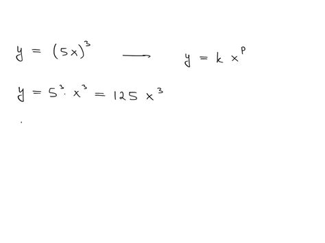 Solved Write Y 5x 3 Into The Form Y Kx P Give The Values Of K And P