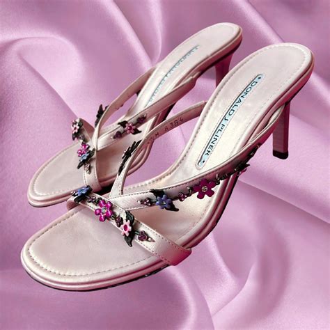 Bejeweled Kitten Heel Slides By Donald J Pliner Depop