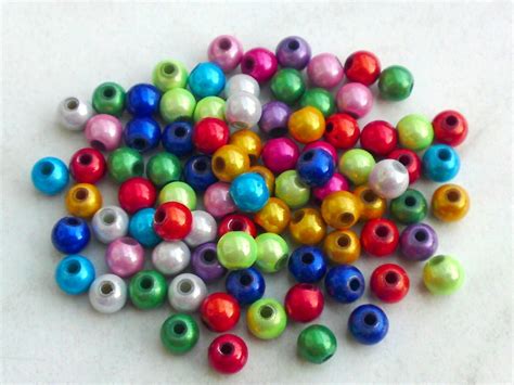 Miracle Perlen Mm Spacer Kugel Acrylperlen Bunt Mix Schmuck