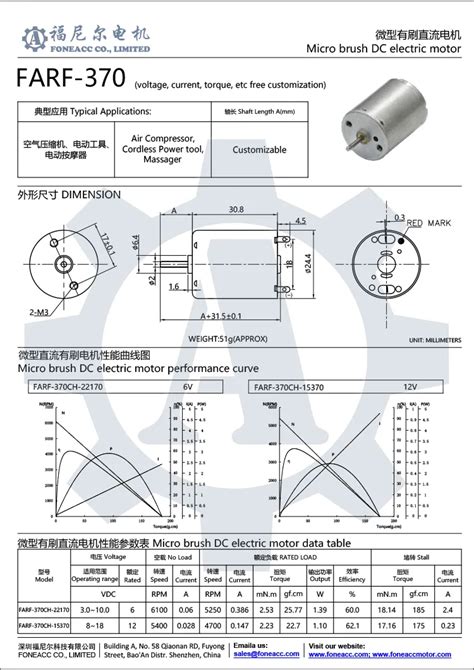 Micro DC Motor Brushed RF 370