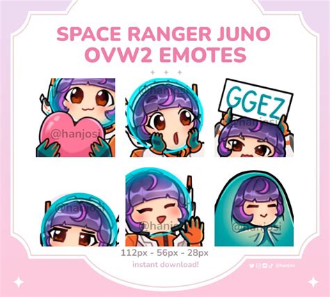 Space Ranger Juno Overwatch Emote Pack Discord Emotes Twitch