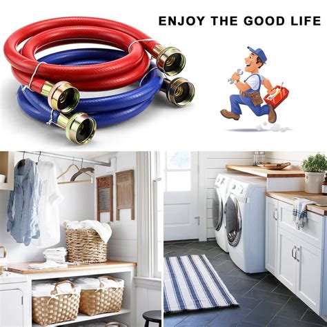 4ft Rubber Washing Machine Hoses For Washer Flexible