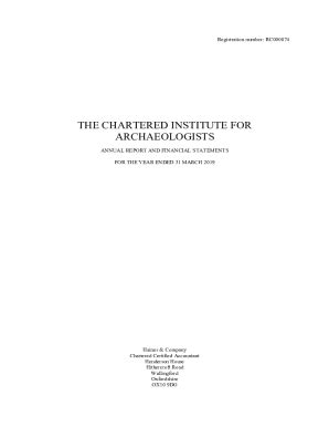 Fillable Online Chartered Institute For Archaeologists Welcome Fax