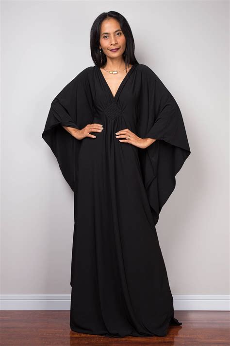 Black Kaftan Dress Black Dress For Women Maxi Dress Loose Fitting