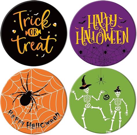 Amazon Whaline Pcs Halloween Coasters Happy Halloween Trick Or