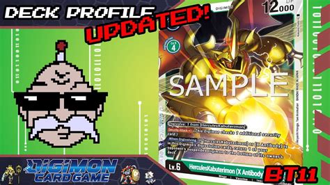 Herculeskabuterimon X Anti Body Deck Profile Digimon Card Game Bt