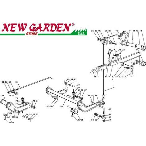 Esploso Sollevamento Piatto Taglio Trattorino Rasaerba 98cm XL140