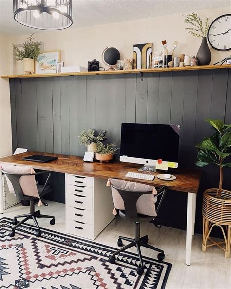 Real Shared Home Office Setups Both Smart And Stylish Desk In