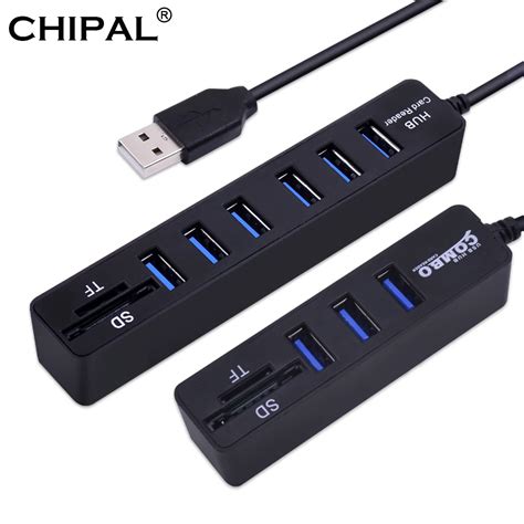 Chipal 3 Port Usb 2 0 Hub 6 Port Usb2 0 Splitter Card Reader Mini 2