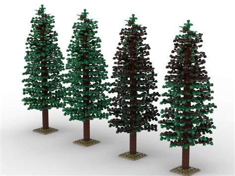 Lego Moc White Pine Tree Set By Jepaz Rebrickable Build With Lego