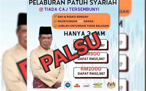 Skim Pelaburan Patuh Syariah Guna Wajah Mat Sabu Tarik Pelabur Kosmo