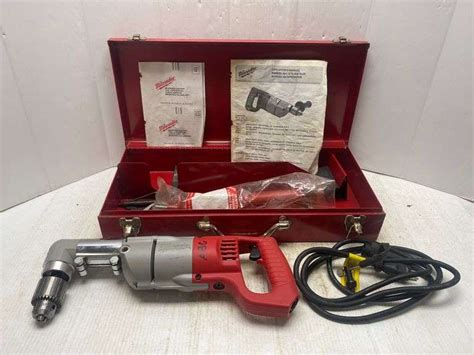 Milwaukee Heavy Duty Right Angle Drill With Case Used Lightly