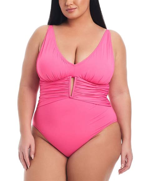 Bleu By Rod Beattie Plus Size Ruched One Piece Swimsuit Macys