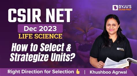 Csir Net Dec 2023 Life Science How To Select Units For Csir Net 2023 Byjus😀 Youtube