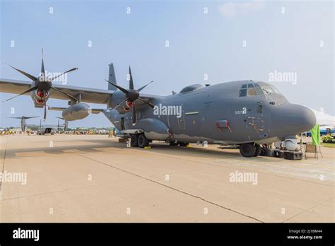 A Lockheed Martin AC 130 J Ghostrider On Tarmac At An Airshow Stock