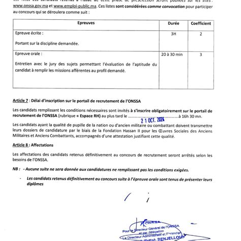 Concours De Recrutement Onssa Postes Dans Diff Rentes Sp Cialit S