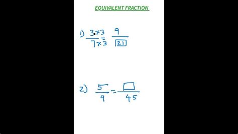 Equivalent Fraction Short Trick To Find Equivalent Fraction Shorts