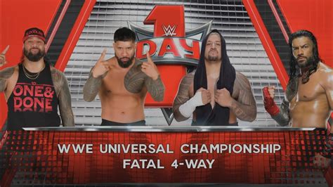 The Bloodline Fatal 4 Way For Universal Championship WWE Fantasy