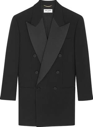 Saint Laurent Wool Double Breasted Tuxedo Jacket Shopstyle Blazers