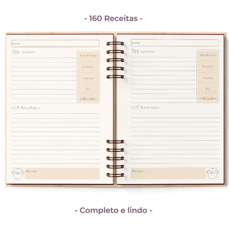 Caderno De Receitas Aquarelado Receitas X Sunper Studio