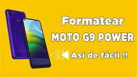 FORMATEAR MOTOROLA MOTO G9 POWER QUITAR CONTRASEÑA YouTube