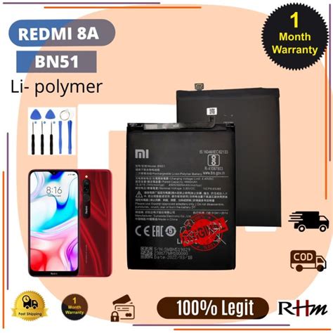 Xiaomi Redmi 8 8A Battery Model BN51 Original Quality Li Polymer