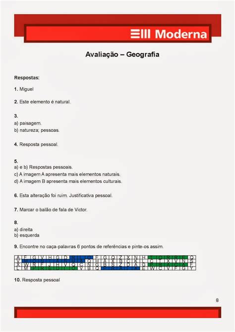 Avaliação prova de Geografia Ensino fundamental O EDUCAR X chega