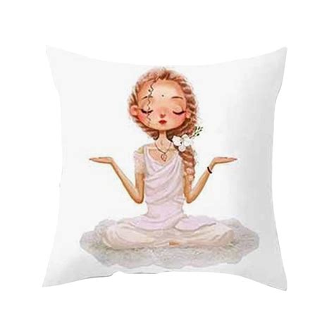 Yoga Girl Meditation Throw Pillow Cover • The Fab Yogi™