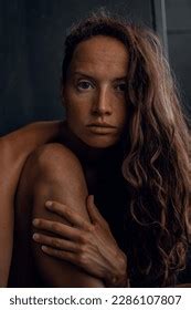 Nude Woman Tan Long Hair Without Stock Photo Shutterstock