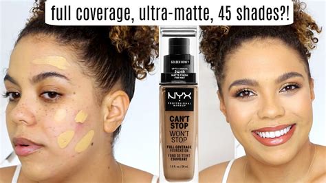 Nyx Cant Stop Wont Stop Foundation Reviewwear Test Oily Skin Youtube