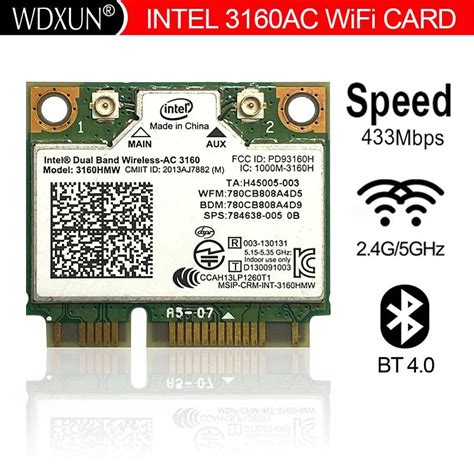 Intel Dual Band Wireless Ac Ac Ac Ac Hmw Half Mini Pci