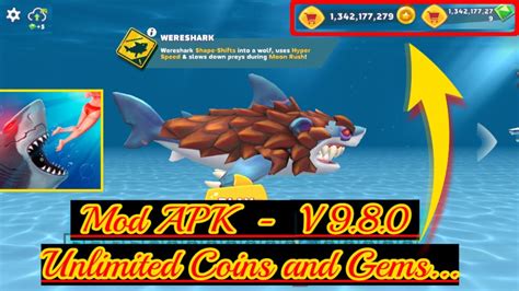 Hungry Shark Evolution Mod Apk V Unlimited Coins All Sharks