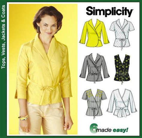 Misses Wrap Tops Made Easy Sewing Pattern Simplicity Etsy