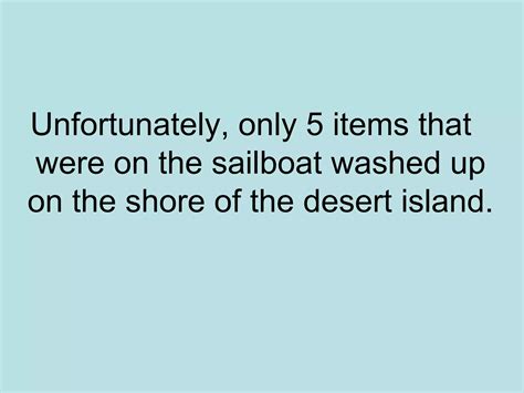 Desert Island Speaking Activity For English Learners Ppt