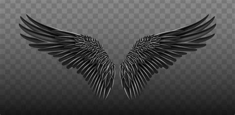 Premium Vector Black Realistic Wings Illustration Bird Wings Design