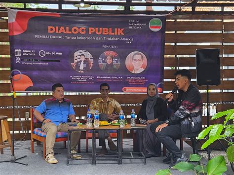 Diskusi Publik Porum Masyarakat Berdaya Sumsel Kampanyekan Pemilu Damai