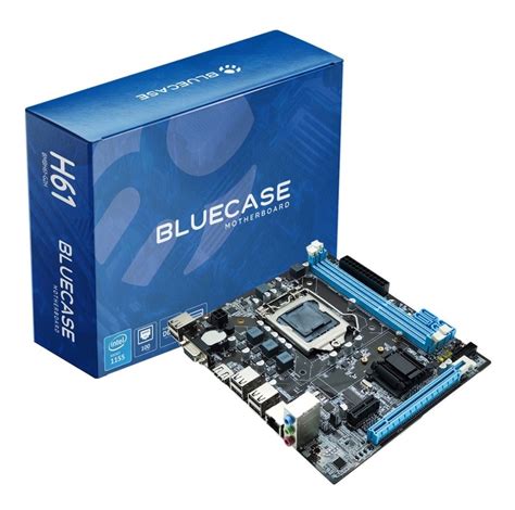 Placa Mãe Lga 1155 H61 Ddr3 Rede 10 100 Bluecase Bmbh61 g2h Frete grátis