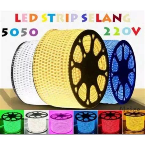 Jual Lampu Led Strip Selang 5050 SMD AC 220V Metran Outdoor And Outdoor