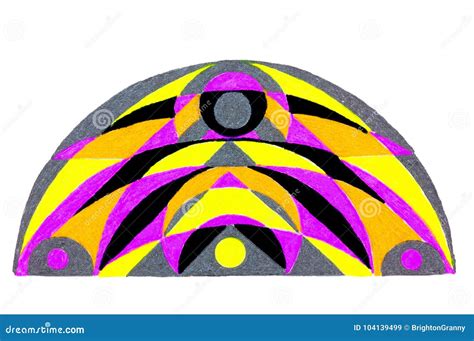 Colourful Semi Circle Pattern. Stock Image - Image of graphic ...