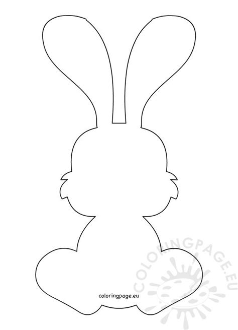 Bunny Outline Easter Template Bunny Shape For A Wooden Clipartix